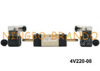 BSPT 1/4&quot; type lumière électrique DC24V de 4V220-08 AirTAC de contrôle de double pneumatique de vanne électromagnétique