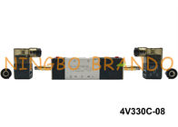 1/4&quot; type centre étroit AC220V DC24V de TNP 4V330C-08 AirTAC de manière pneumatique de la vanne électromagnétique 5/3