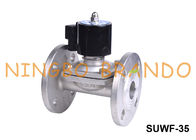 SUWF-35 1 1/4&quot; vanne électromagnétique à flasque de l'eau d'acier inoxydable 24V 220V