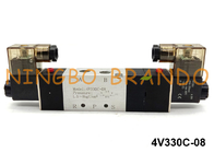 Type position pneumatique 24VDC de 4V330C-08 Airtac de la manière 3 de la vanne électromagnétique 5