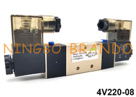 type manière pneumatique DC24V AC220V de 4V220-08 Airtac de la vanne électromagnétique de bobine de double 5/2