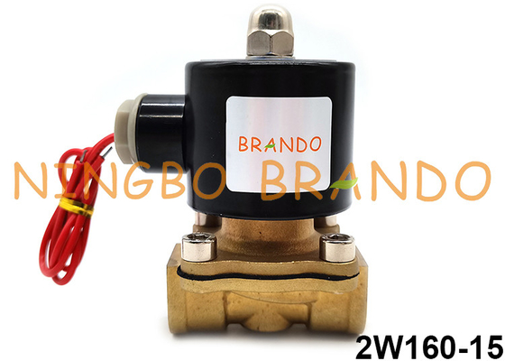 vanne électromagnétique 2W160-15 fermée normale en laiton à action directe pour l'huile air-gaz de l'eau