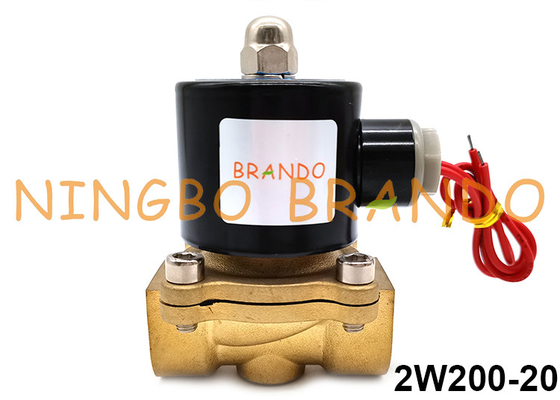 manière fermée normale en laiton 12V 24V 110V 220V de la vanne électromagnétique 2W200-20 2/2