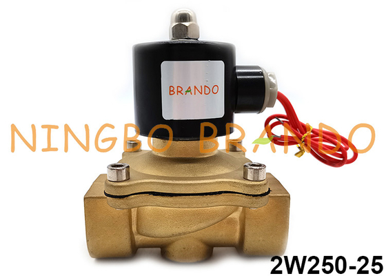vanne électromagnétique 2W250-25 fermée normale électrique en laiton pour la manière eau-air du gazole 2