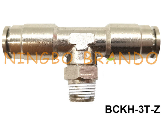Enfoncer masculin de pièce en t de branche l'embout de durites pneumatique en laiton de tube 1/8&quot; 1/4&quot; 3/8&quot; 1/2 »