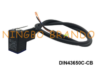 Connecteur moulé imperméable de vanne électromagnétique de câble de DIN43650C IP67 avec la LED