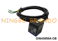 DIN43650A imperméabilisent IP67 ont moulé le connecteur de bobine de vanne électromagnétique de câble avec la LED