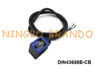 Connecteur moulé imperméable de bobine de solénoïde de câble de DIN43650B IP67 avec la LED