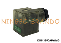 DIN43650A Connecteur de bobine de soupape électromagnétique à économie d'énergie 12VDC 24VDC 2P+E IP65