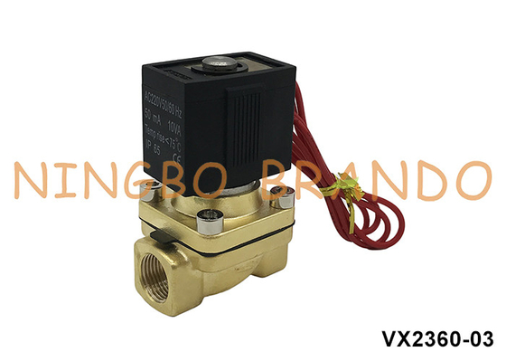 VX2360-03 3/8'' SMC type soupape solénoïde en laiton pour l'eau 220V 110V 24V