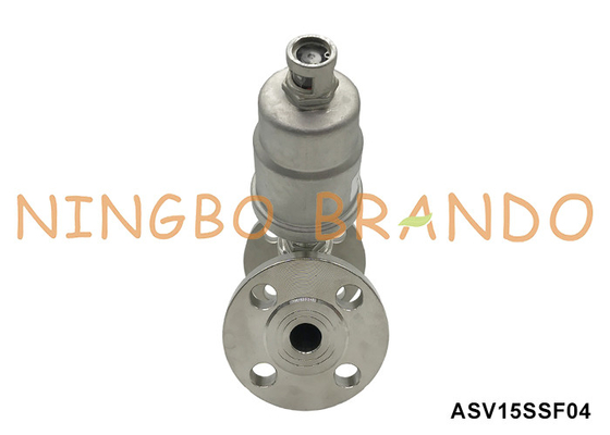 DN15 PN16 Port à flanc pneumatique à angle de siège à double action normellement fermé