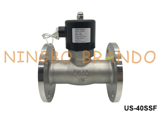 DN40 soupape solénoïde en acier inoxydable à eau chaude à vapeur à flèche 1,5'' 24V 110V 220V