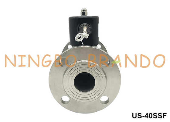 DN40 soupape solénoïde en acier inoxydable à eau chaude à vapeur à flèche 1,5'' 24V 110V 220V