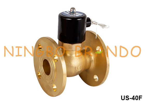 DN40 Flanche à vapeur d'eau chaude soupape solénoïde en laiton 220VAC 110VAC 24VDC