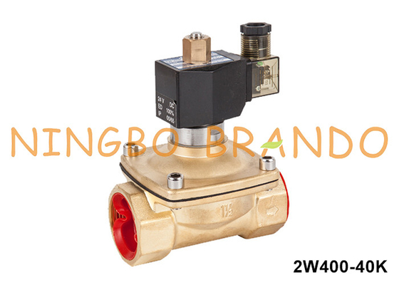 1.5''2 voies normalement ouvertes soupape solénoïde d'eau en laiton AC220V AC110V DC24V DC12V
