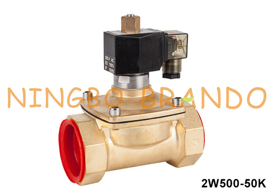 2'' 2 Way normalement ouverte soupape solénoïde d'eau en laiton 220VAC 110VAC 24VDC 12VDC
