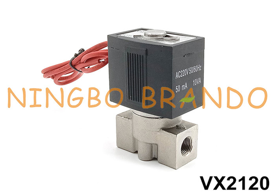 Le type de soupape de solénoïde de type SMC VX2120-02 en acier inoxydable 1/4' 24V 220V