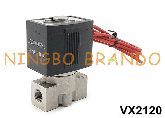 Le type de soupape de solénoïde de type SMC VX2120-02 en acier inoxydable 1/4' 24V 220V