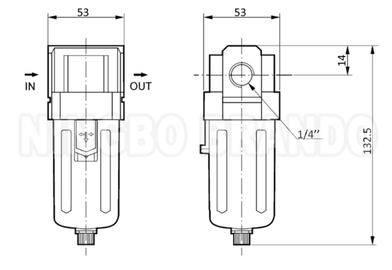 Filtre pneumatique d'air de type SMC AF3000-02 AF3000-03 pour les combinaisons FRL