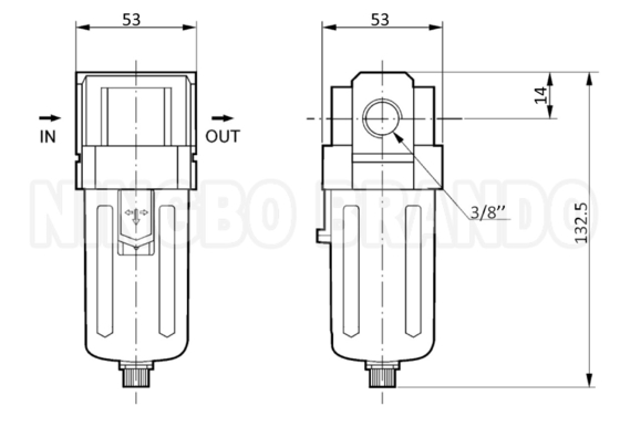 Filtre pneumatique d'air de type SMC AF3000-02 AF3000-03 pour les combinaisons FRL