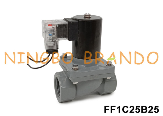 1' DN25 soupape magnéto-électrique anti-corrosion avec corps en CPVC 24V 110V 220V