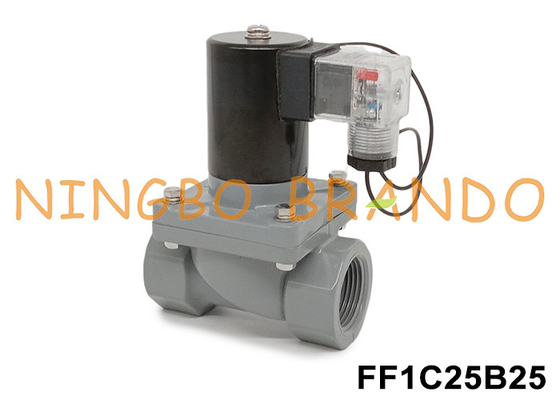 1' DN25 soupape magnéto-électrique anti-corrosion avec corps en CPVC 24V 110V 220V