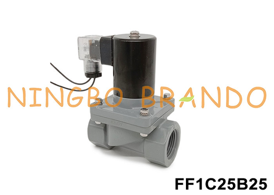 1' DN25 soupape magnéto-électrique anti-corrosion avec corps en CPVC 24V 110V 220V