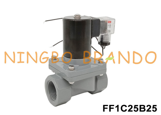 1' DN25 soupape magnéto-électrique anti-corrosion avec corps en CPVC 24V 110V 220V