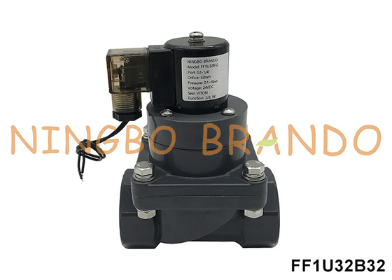 1-1/4' DN32 soupape magnétique en UPVC résistante à la corrosion pour acide chimique 24V 220V