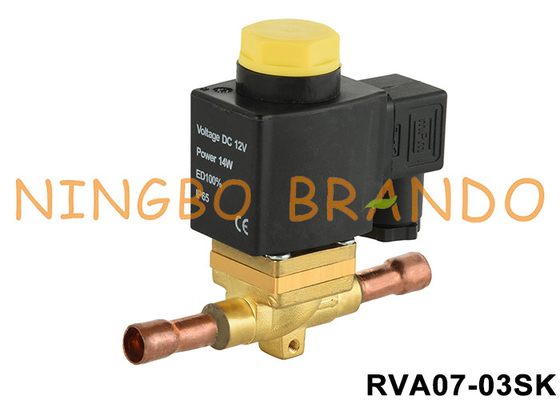 2 voies 3/8' &quot;Soldeuse à réfrigération ouverte normalement soupape solénoïde 12V 24V 110V 220V