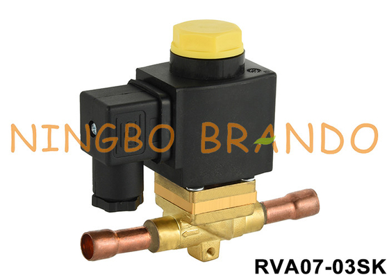 2 voies 3/8' &quot;Soldeuse à réfrigération ouverte normalement soupape solénoïde 12V 24V 110V 220V