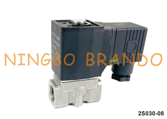2S030-08 Valve solénoïde en acier inoxydable de type Airtac 24V 110V 220V 1/4&quot;