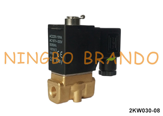 2KW030-08 Type Airtac Valve solénoïde en laiton normalement ouverte 220V 110V 24V 1/4&quot;