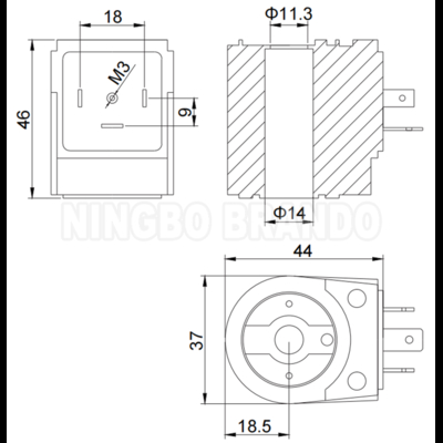 Bobine de solénoïde pour vanne à jet pulsé type PM-60 Taeha, 24VDC 110VAC 220VAC