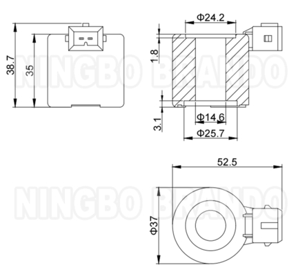 12VDC 16W bobine de solénoïde pour le réducteur de GNC BRC GPL Multivalve
