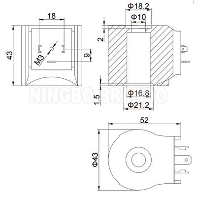 Le type de soupape électromagnétique CEME B12 C57 12VDC 24VDC 110VAC 220VAC