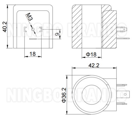 Bobine d'électrovanne hydraulique de type Hydac 3000489 12V 3000249 24V 300315 110V 3002594 220V