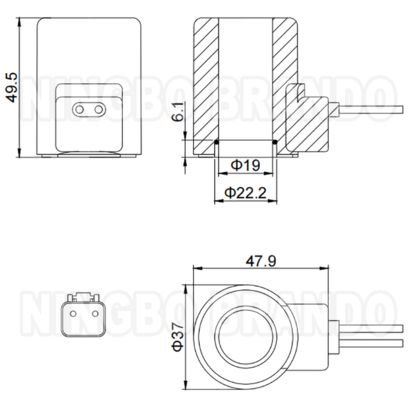 Bobine de soupape de sécurité pilote 12V 24V pour XE60/75/80/135/150/200/215/230 Excavatrice