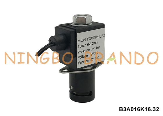 Vanne à pincement solénoïde normalement ouverte pour tube de 3,2 mm, 12 V, 24 V, 110 V, 220 V