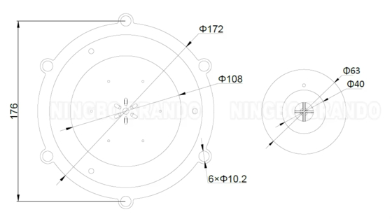 Kit de membrane M/D102 TPE pour électrovanne à impulsion de collecteur de poussière Autel 3.5'' 4''