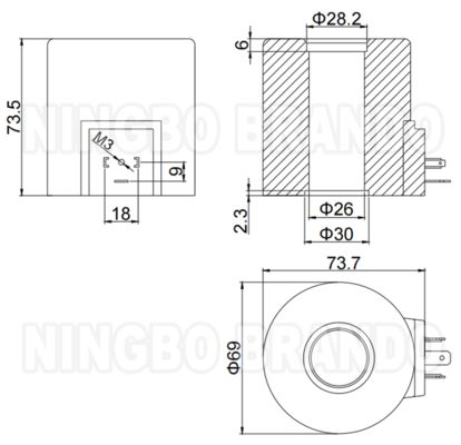 Coil de solénoïde hydraulique pour soupape directionnelle de la série Yuken DSG-03 12V 24V 220V