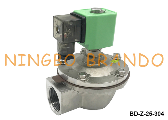 1 ''valve à jet d'impulsion de diaphragme de solénoïde d'acier inoxydable pour le dépoussiéreur 24V 110V 220V
