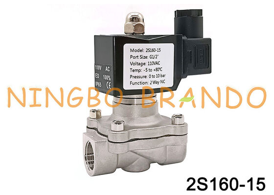 Vanne à membrane en acier inoxydable 2S160-15, 1/2 pouce, 2/2 voies