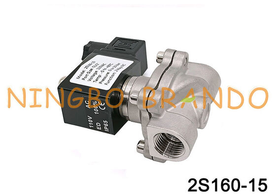 Vanne à membrane en acier inoxydable 2S160-15, 1/2 pouce, 2/2 voies