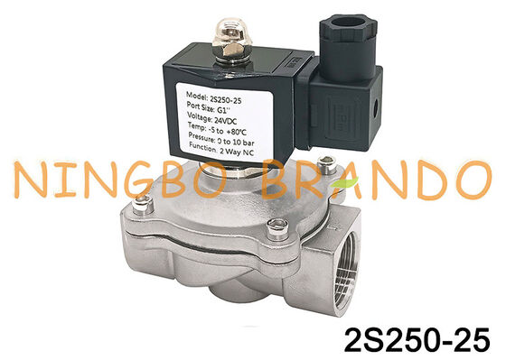 2S250-25 Valve en acier inoxydable à diaphragme normalement fermé, 1 pouce, 2/2 voies