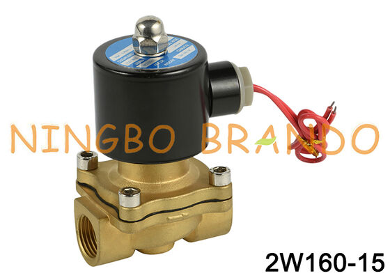 2W160-15 1/2'' Brass Solenoid Valve for Water Air Oil 24V 110V 220V