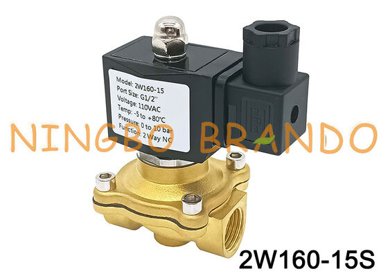 Électrovanne en laiton normalement fermée à 2 voies 1/2" 2W160-15