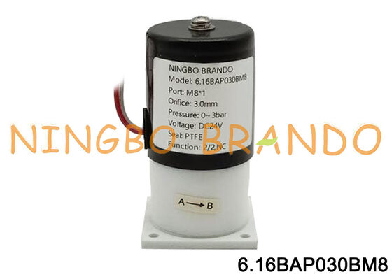Électrovanne PTFE d'isolation anticorrosion M8 DC24V AC220V