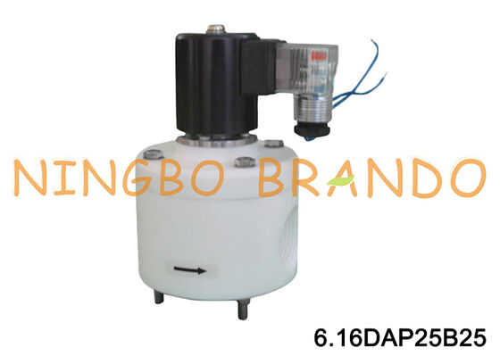 1" anti-alcali acide de vanne électromagnétique de corrosion de PTFE résistant chimique