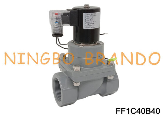 Électrovanne normalement fermée anticorrosion 1-1/2'' CPVC DN40